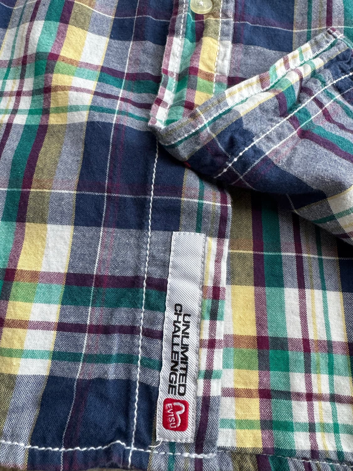 Evisu 에비수 로고 포켓 체크 셔츠  상품이미지6