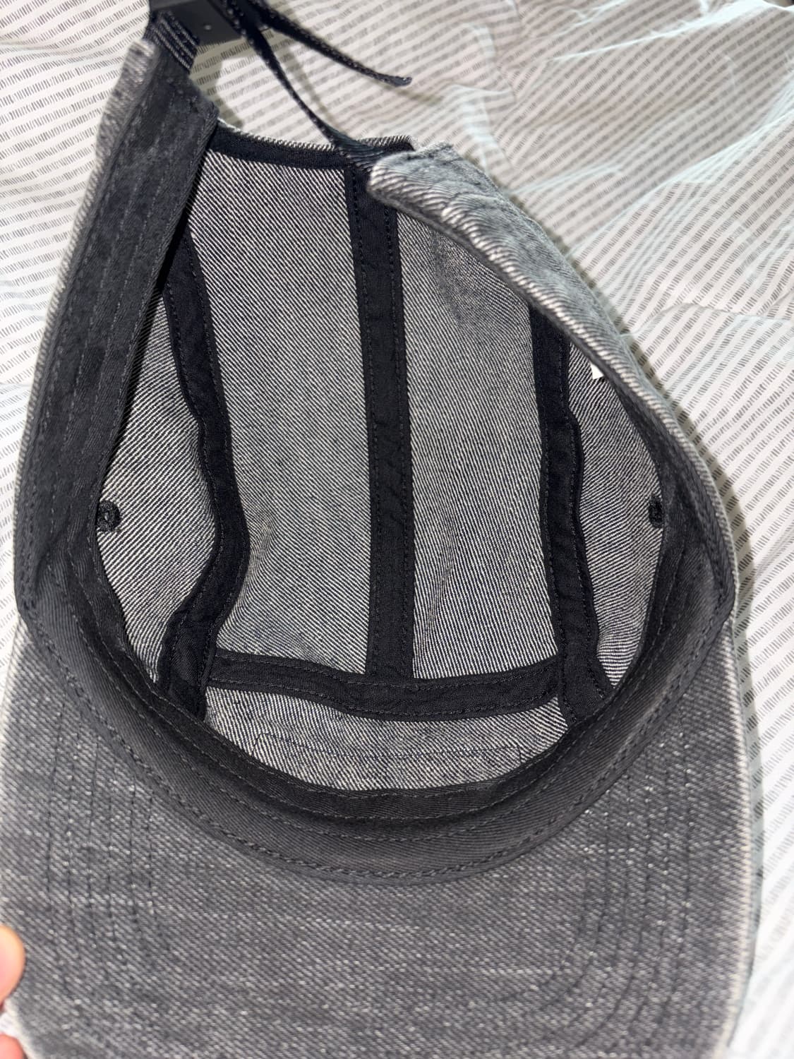 Supreme coated denim cap black (24ss) 상품이미지2