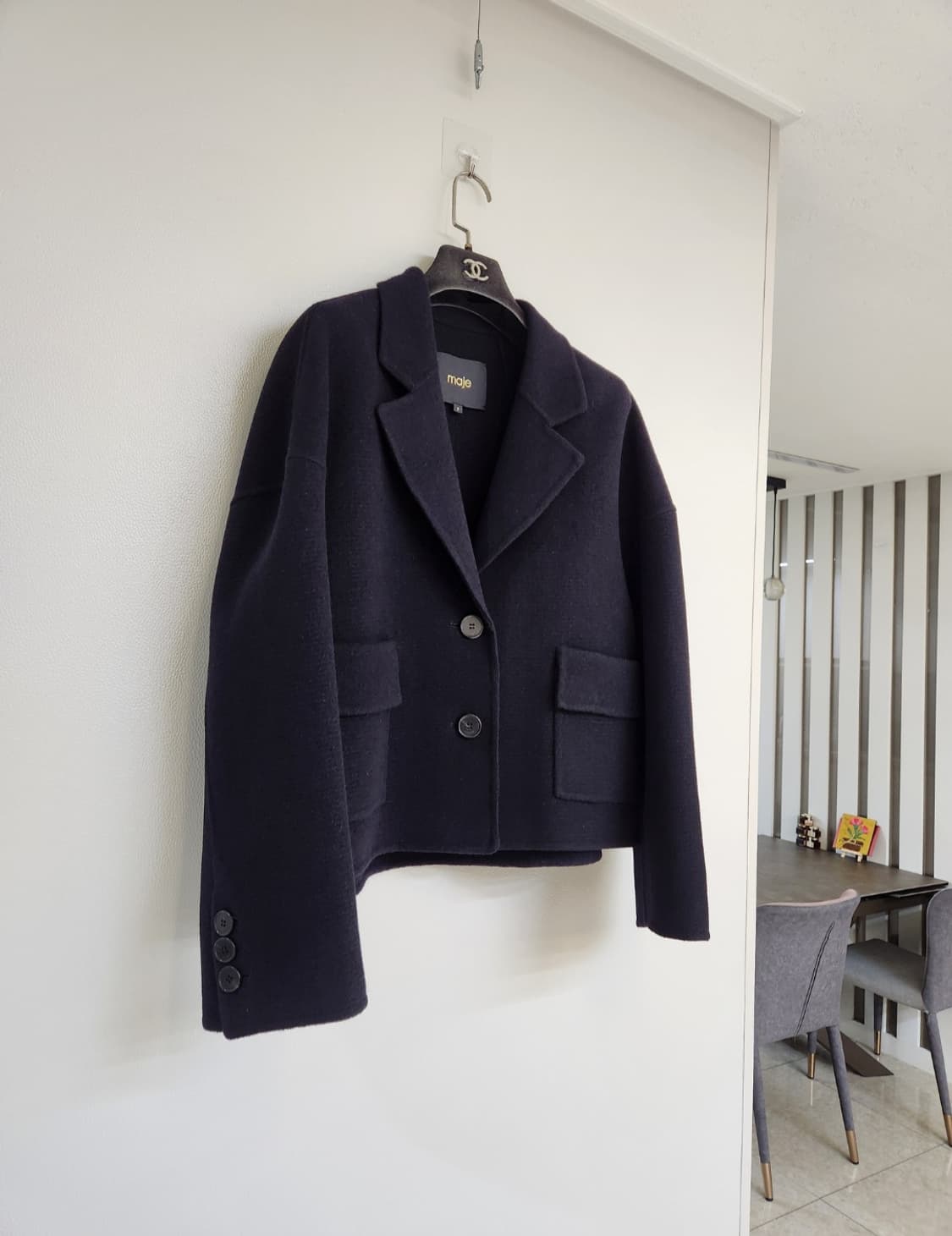 (다크네이비색상 판매) 마쥬 간절기 숏코트 2사이즈 상품이미지5