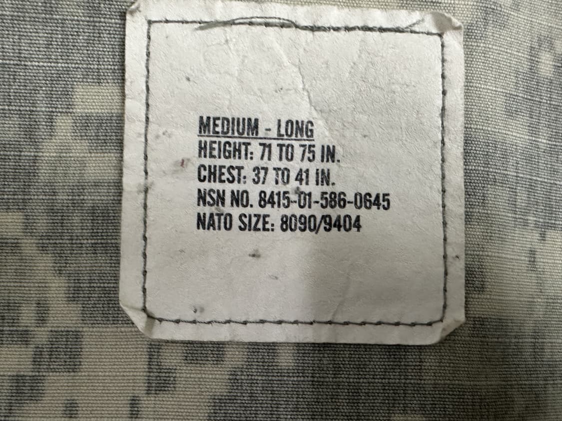 미군 구형 ACU 전투복 상의 (M/L) (L) 상품이미지8