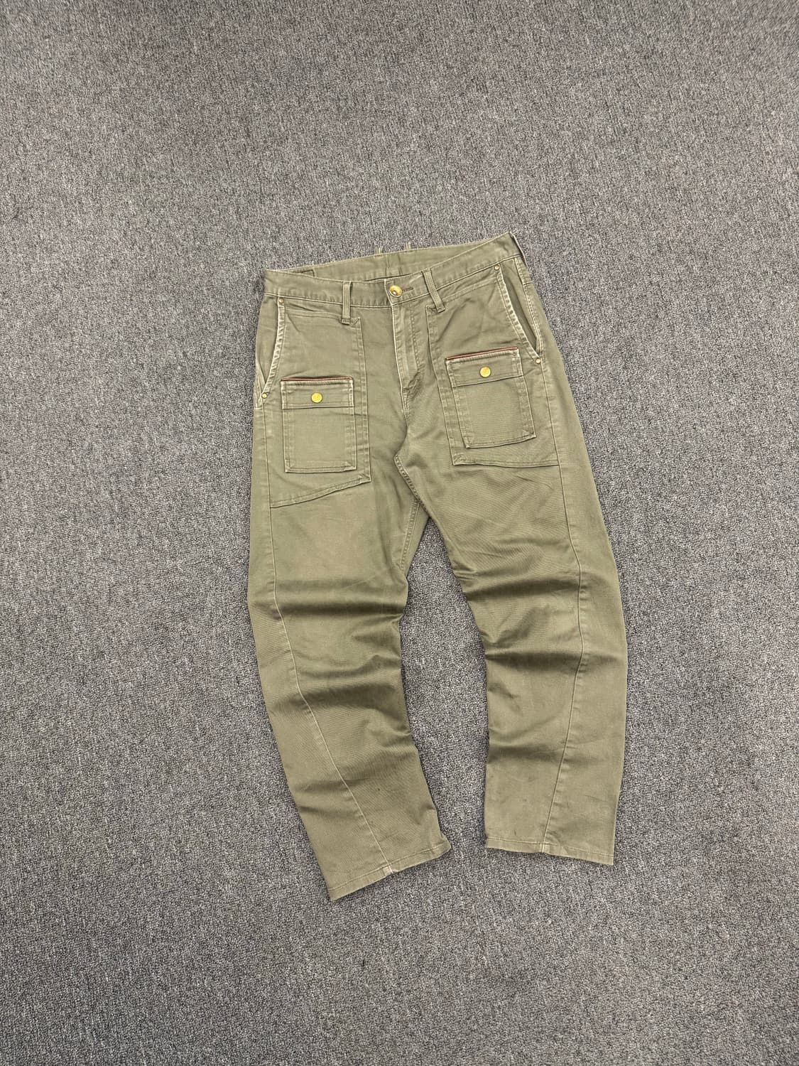 M)에드윈 빈티지 KX0003 올리브 더블포켓 코튼팬츠 상품이미지2