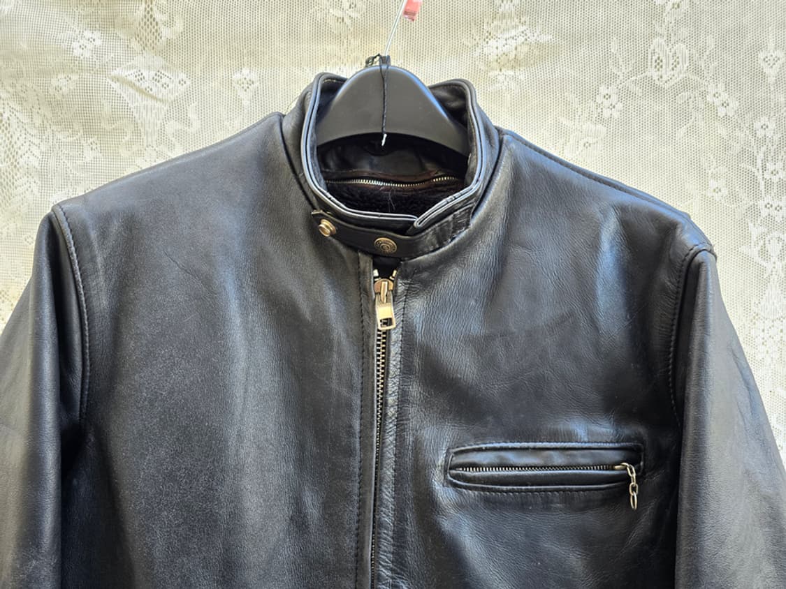 schott 쇼트 싱글 라이더 가죽자켓 (made in usa) 상품이미지2