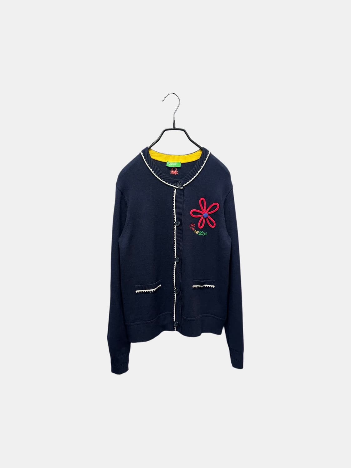 베네통 니트 가디건 네이비 상품이미지2