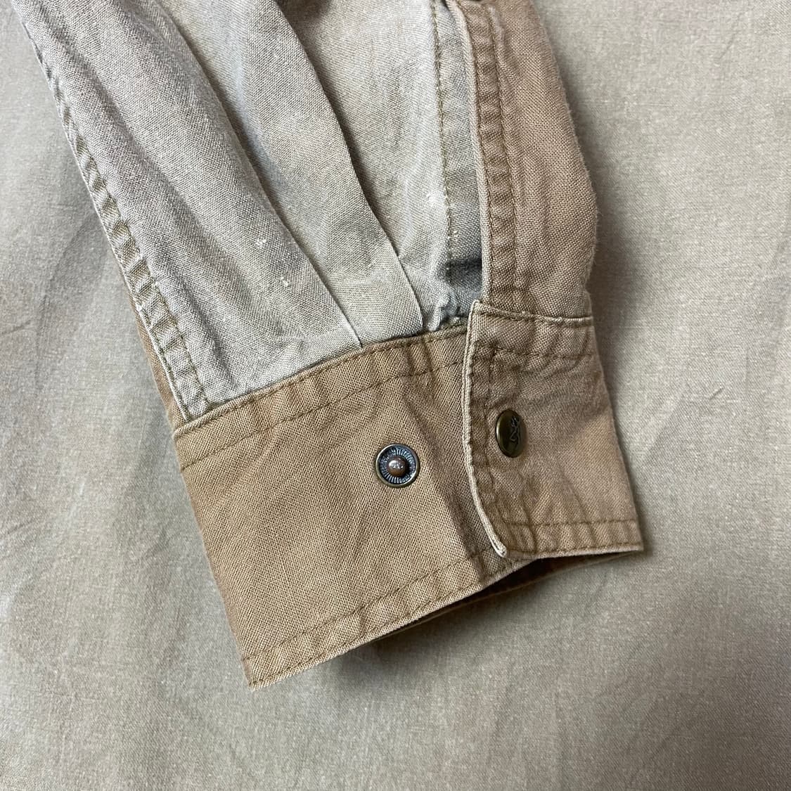 빈티지 빅사이즈 오버핏 빅포켓 자수 헌팅 셔츠 XXL 상품이미지5