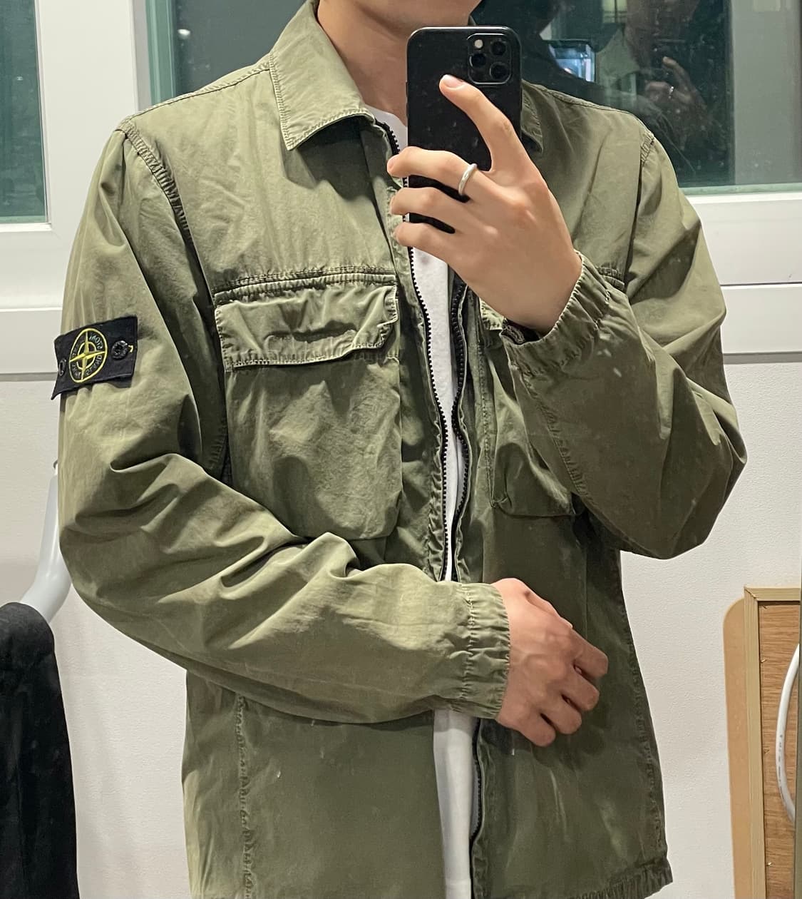 스톤 아일랜드 올리브 셔츠 자켓 L 사이즈 상품이미지6