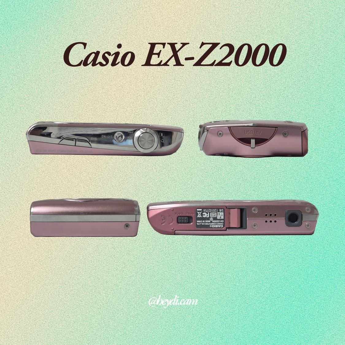 A급<< (로제, 모카, 아일릿) 카시오 엑슬림 z2000 핑크 상품이미지3