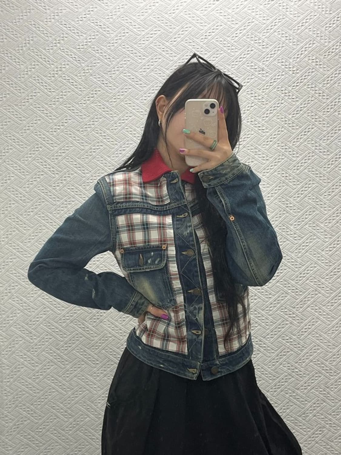 디스퀘어드2 올드스쿨 90's 트러커 체크 데님 청자켓 90 C06622 상품이미지2