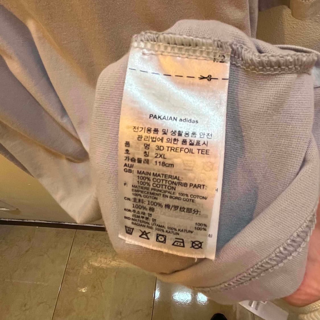 [2XL] 아디다스 오리지널 핑크 트레포일 빅사이즈 반팔 티셔츠 상품이미지5