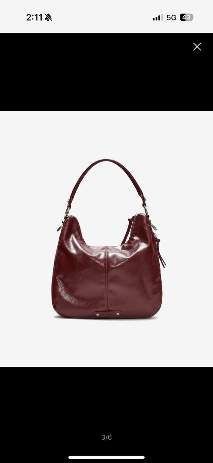 썬번프로젝트 더블 포켓 숄더백 버건디 상품이미지2