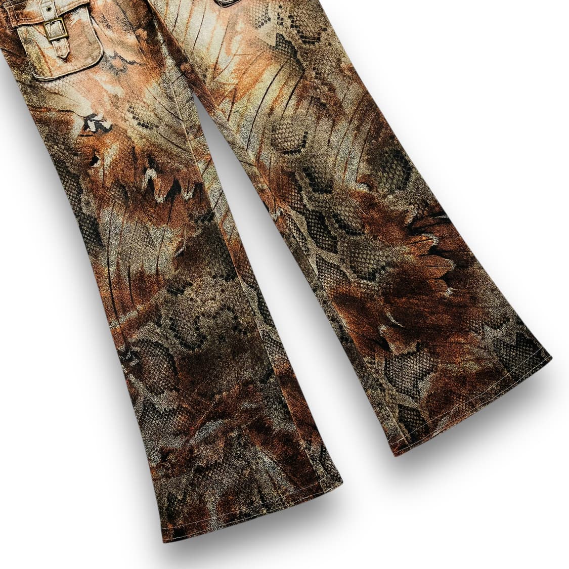 GK 90s 파이톤 카라멜 아카이브 카고 세미 부츠컷 팬츠 상품이미지3