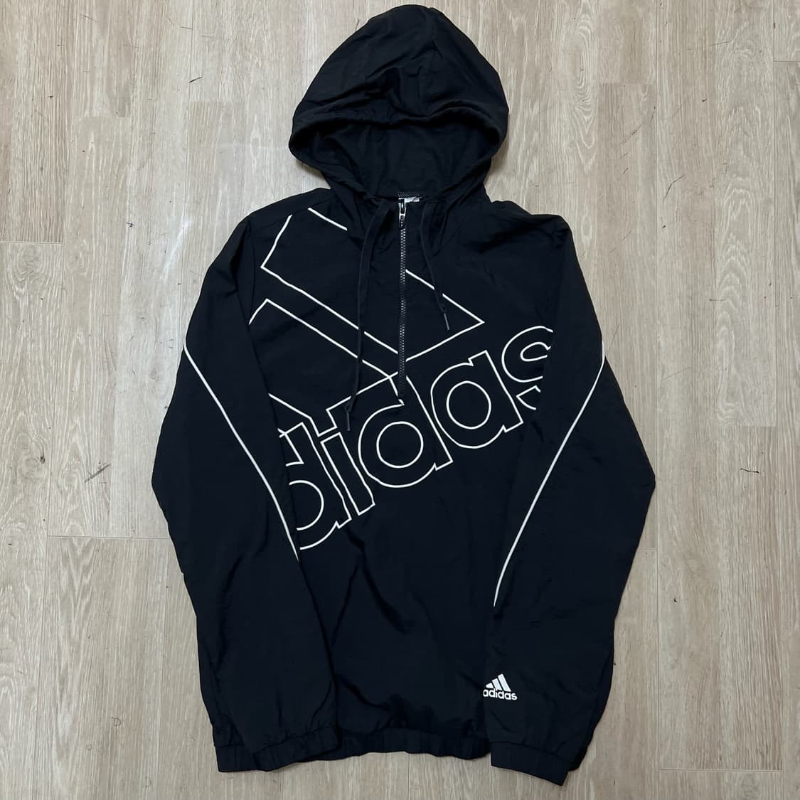 아디다스 올드스쿨 빅로고 아노락 바람막이 자켓 S/90  상품이미지1