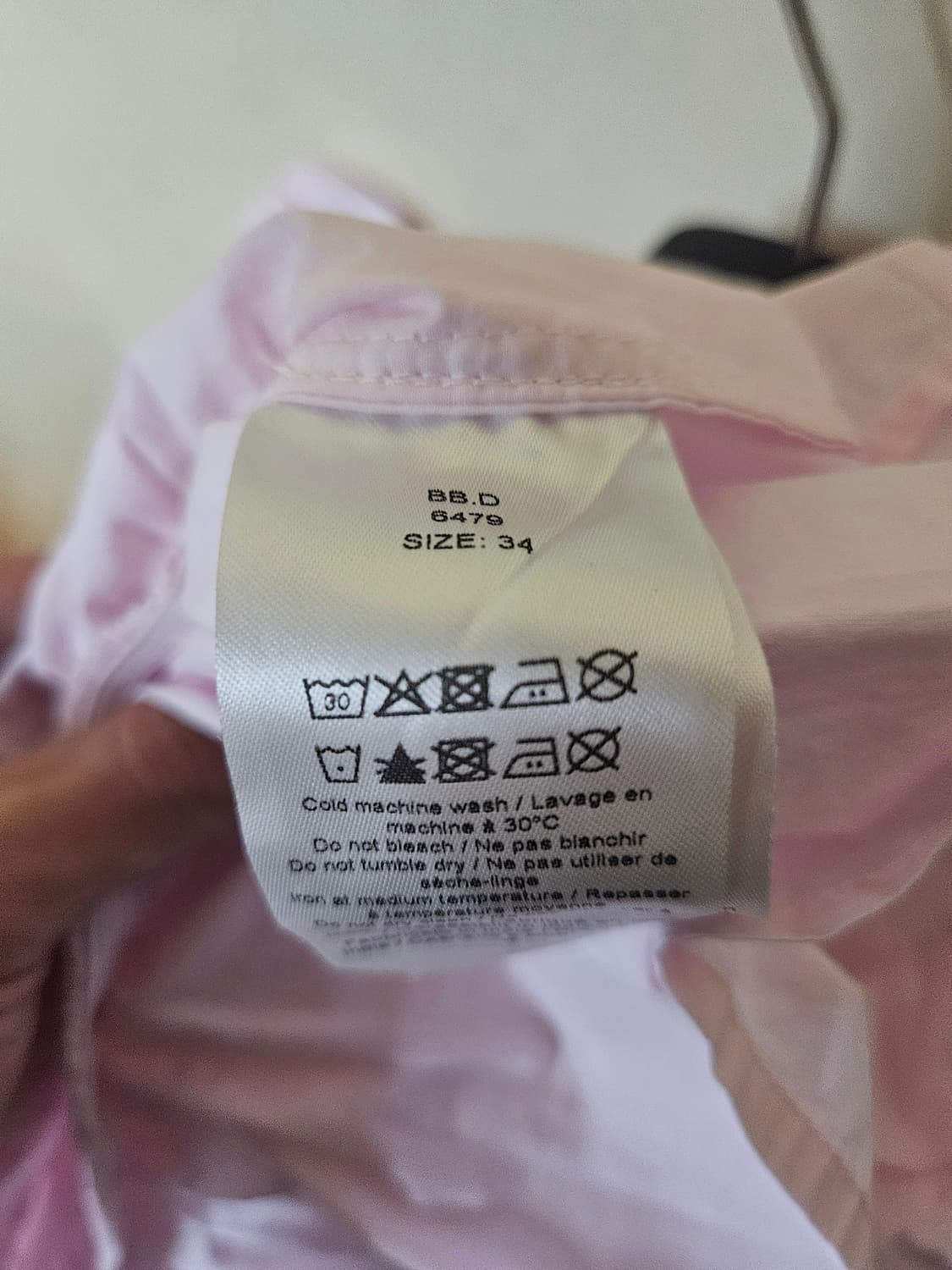 34) 가니 GANNI 여성 핑크 코튼 포플린 러플 탑 블라우스 상품이미지4