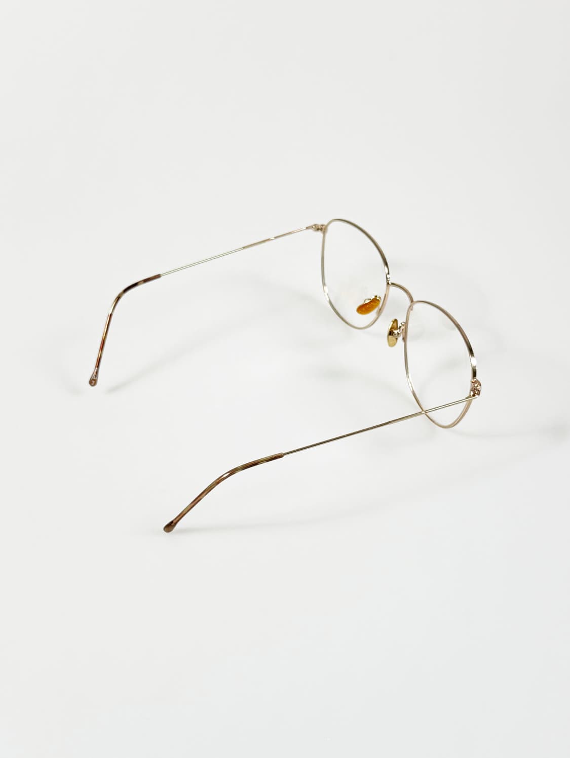 90s PARIM 골드 슬림 오벌 메탈 프레임 빈티지 안경 상품이미지4