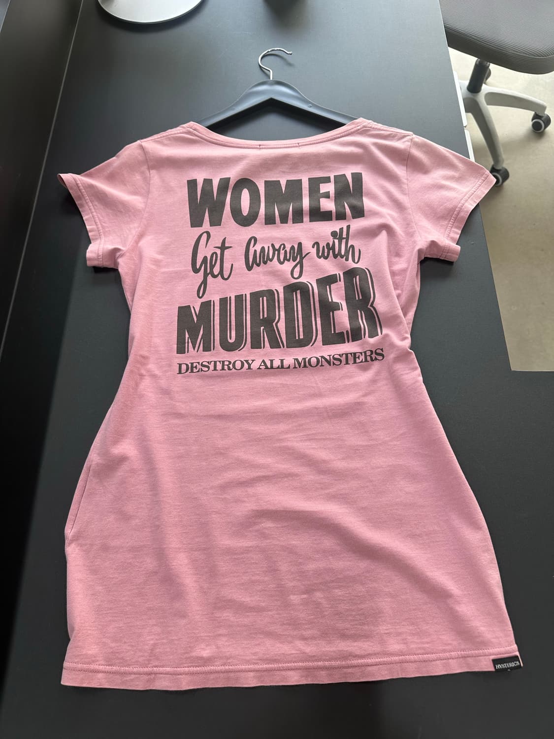 히스테릭글래머 Destroy Women 반팔티 모브핑크 상품이미지7