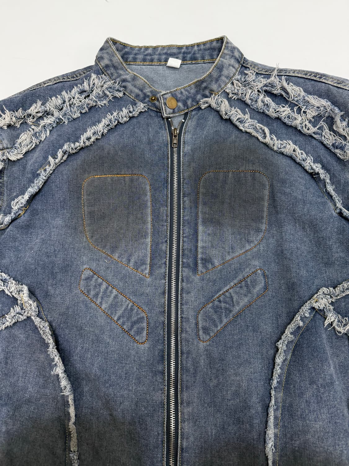 VTG WASHED FRINGE DETAIL DENIM JACKET 상품이미지2