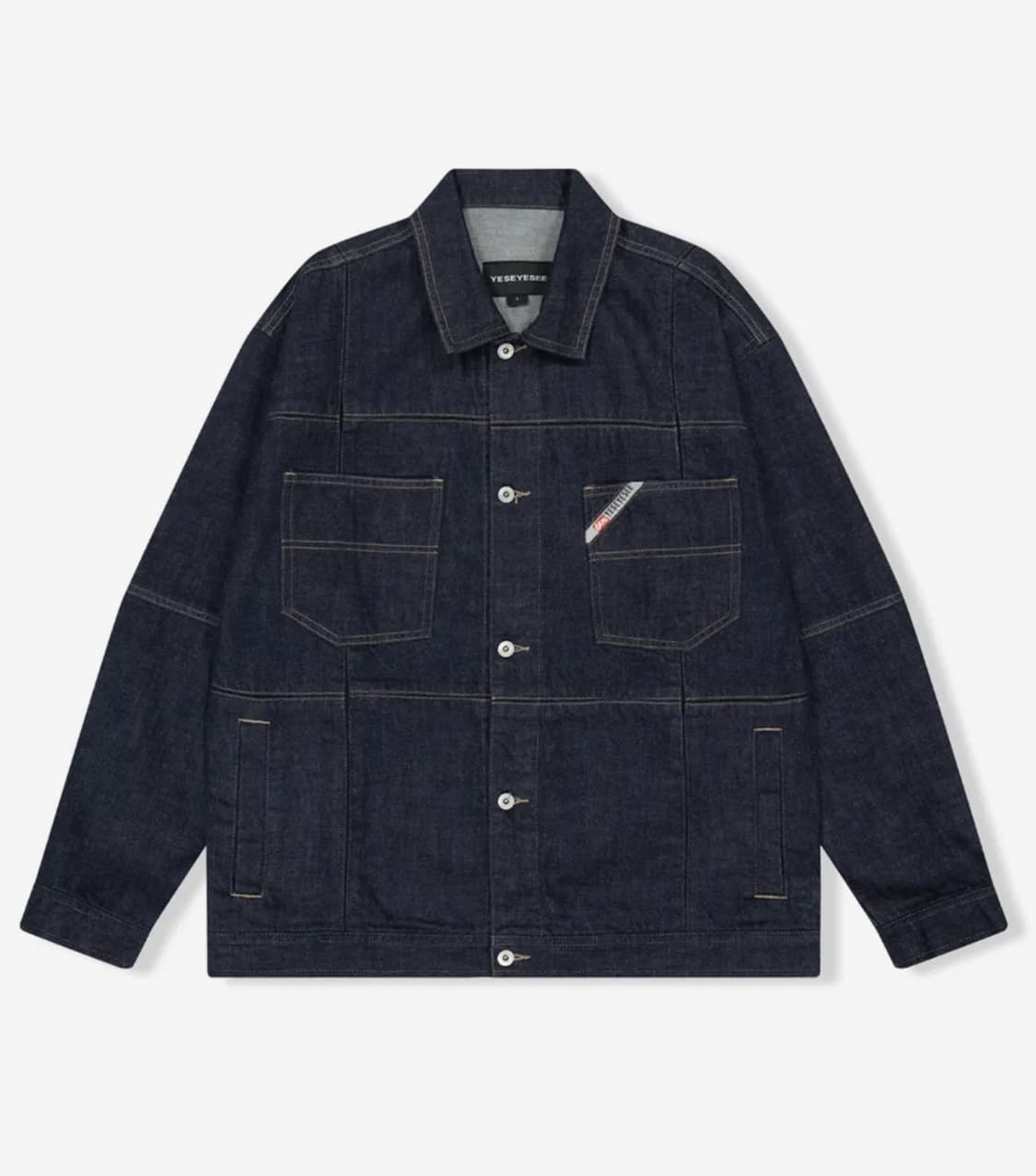 예스아이씨 데님 자켓 인디고 색상 상품이미지2