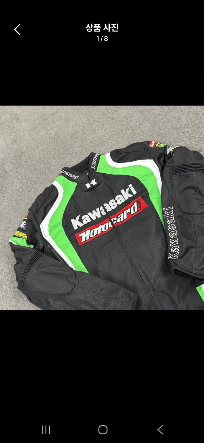 [정품/XL] Kawasaki 가와사키 오토바이 자켓 블랙  c1 상품이미지1