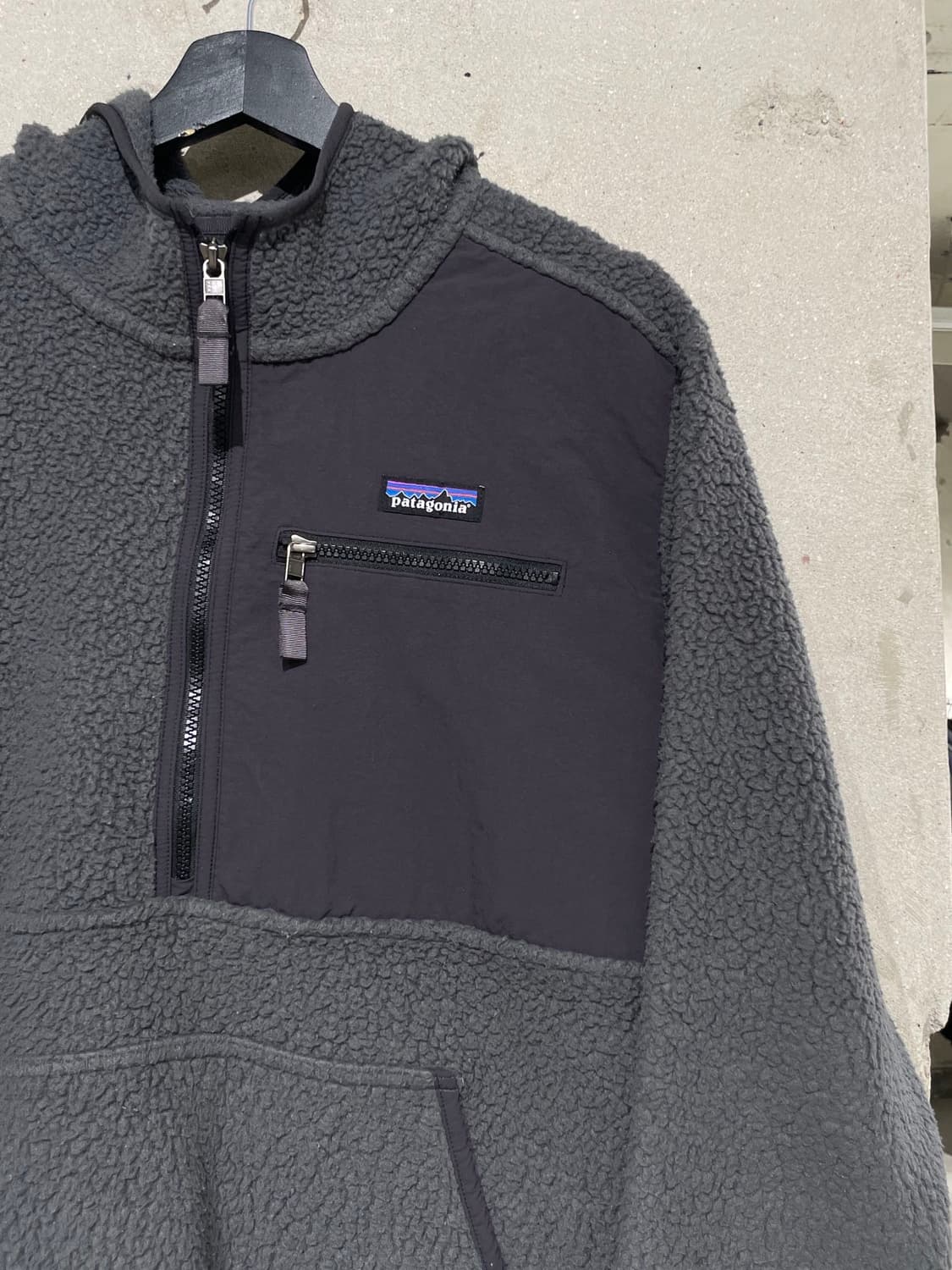 파타고니아 그레이 레트로 파일 플리스 후디 아노락 상품이미지3