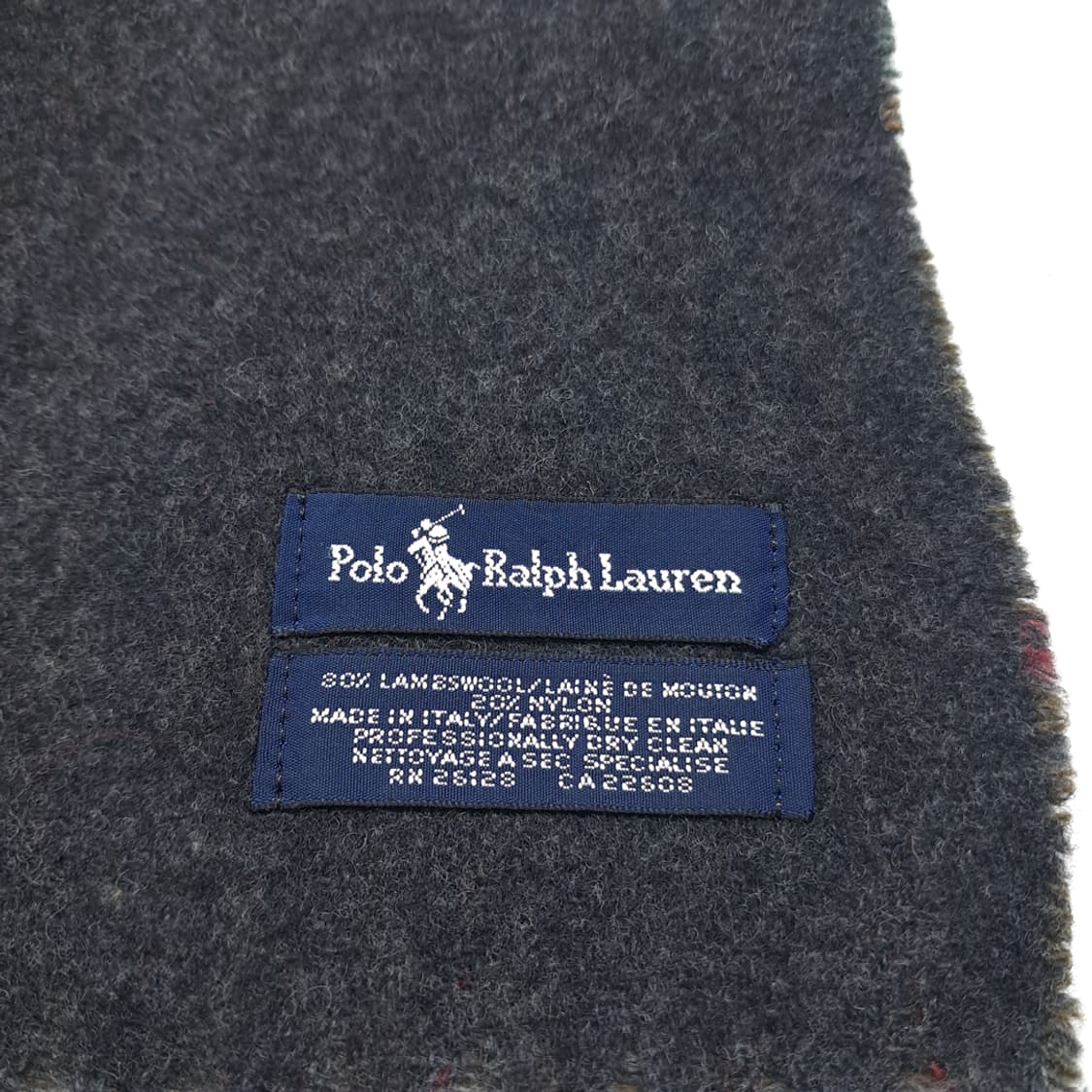 MX655 폴로 90s 이태리판 램스울 양면 타탄체크 머플러 목도리 상품이미지5