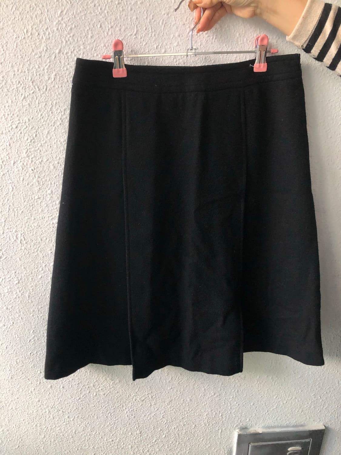 니트 미디스커트 블랙 상품이미지1