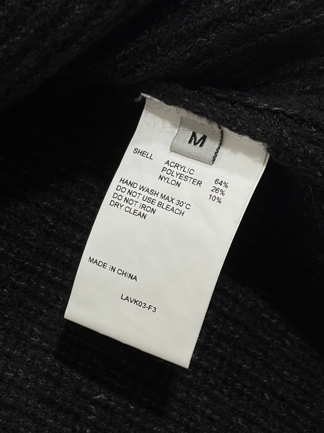 비바스튜디오 니트 집업 가디건 블랙 M 상품이미지4