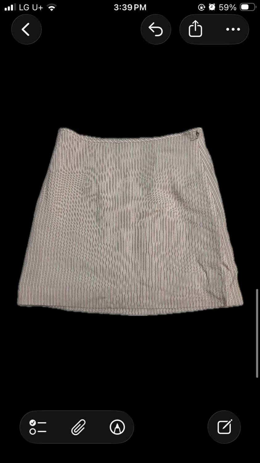 누아누 레드 스트라이프 미니 스커트 상품이미지1