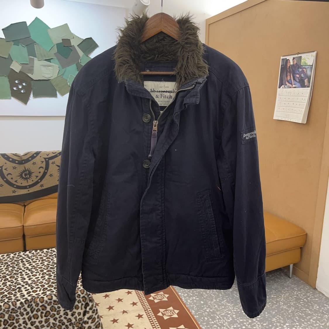 아베크롬비 울프죠 빈티지 모던 주얼 털 자켓 L C09491 상품이미지3