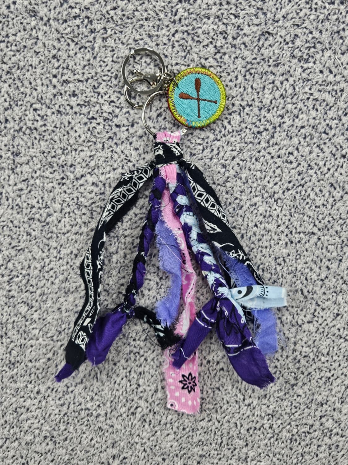 핸드메이드 커스텀 패치 반다나 카라비너 키링 ( OS ) / 11681 상품이미지1