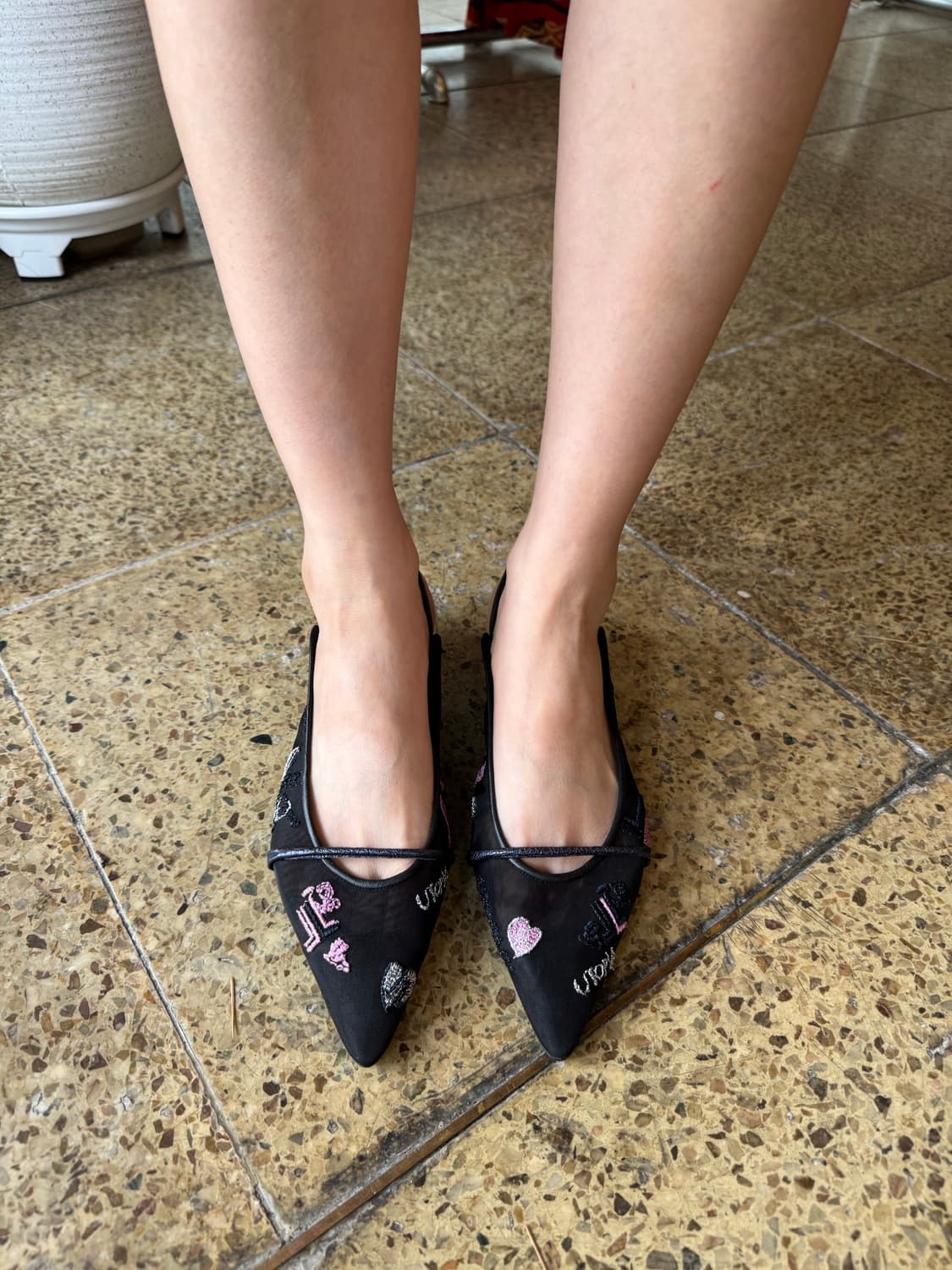 [Lanvin] 랑방 컬렉션 시스루 메쉬 자수 슬링백 상품이미지10