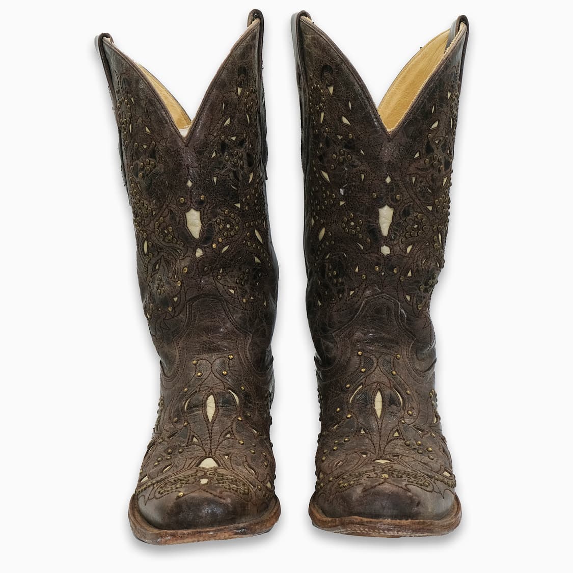 빈티지 코랄 웨스턴 스터드 레더 부츠 9M(260)사이즈 BT26005 상품이미지2