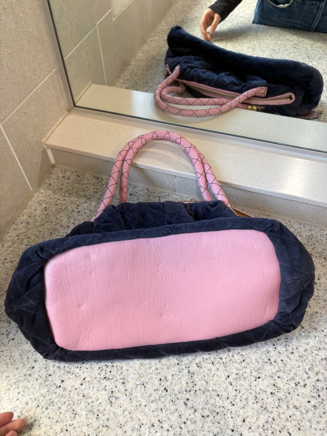 쥬시꾸뛰르 벨로아 벨벳 호보백 (착샷O) 핑크갸루..🌹 상품이미지3