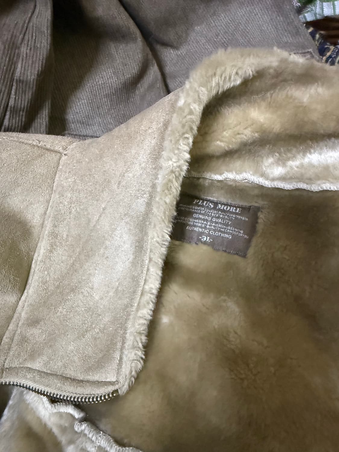 베이지 퍼 무스탕 상품이미지4