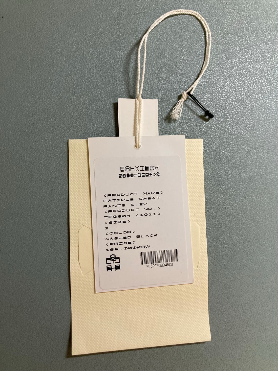 [3]폴리테루 1011 퍼티그 스웻 팬츠 워시드 블랙 25SS 상품이미지4