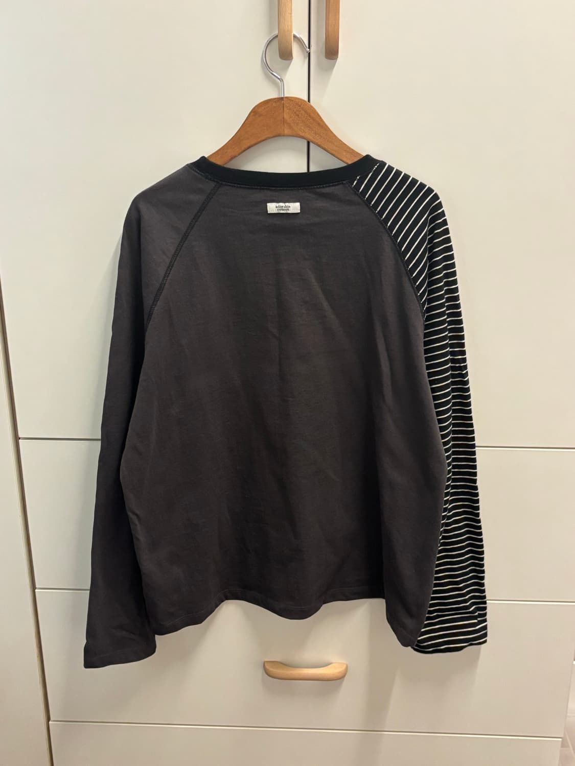 론론 뮤직 노트 리본 스트라이프 롱슬리브 긴팔티셔츠 상품이미지6