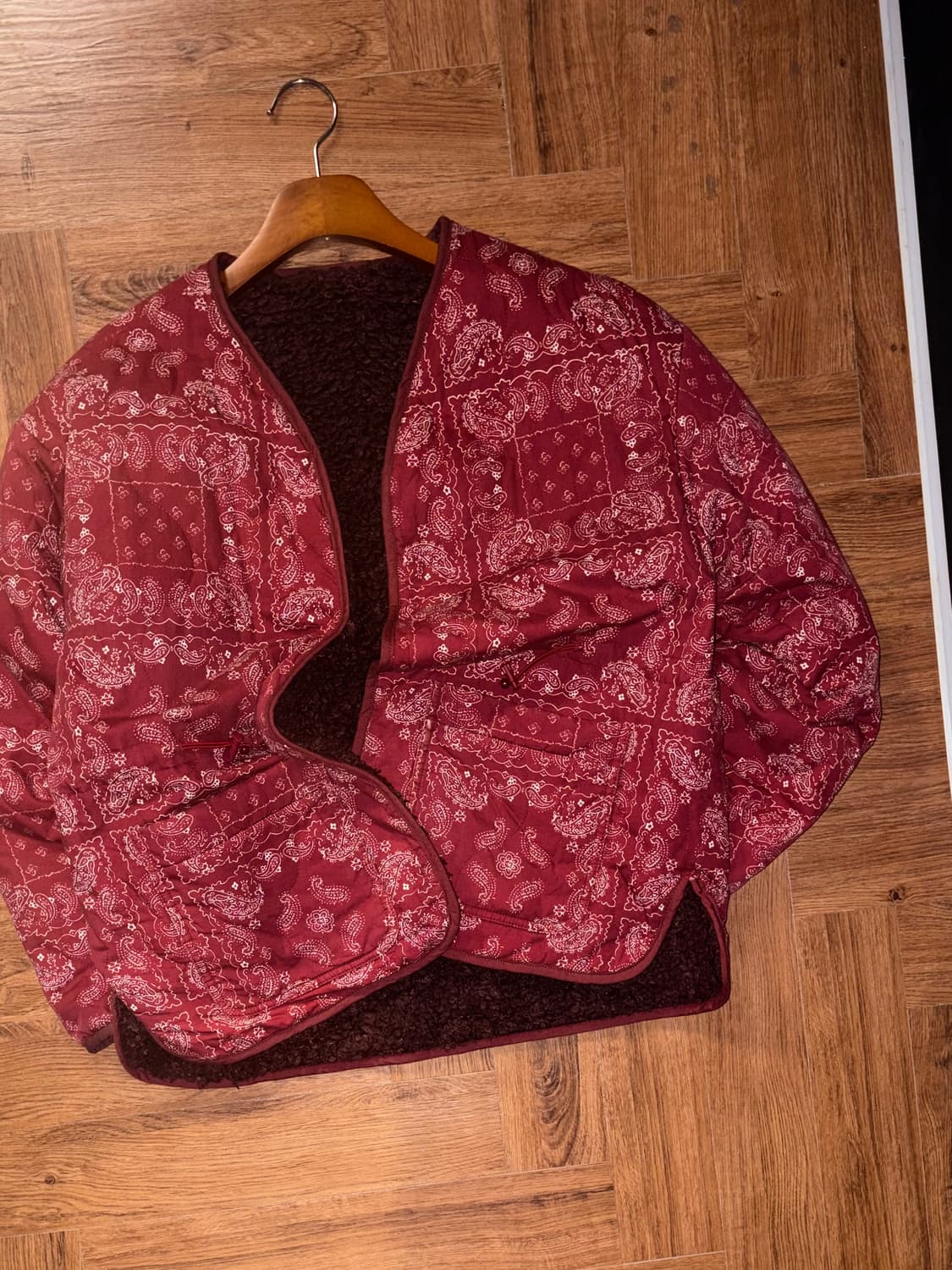 버커루 페이즐리 양털 퀄팅자켓 상품이미지1