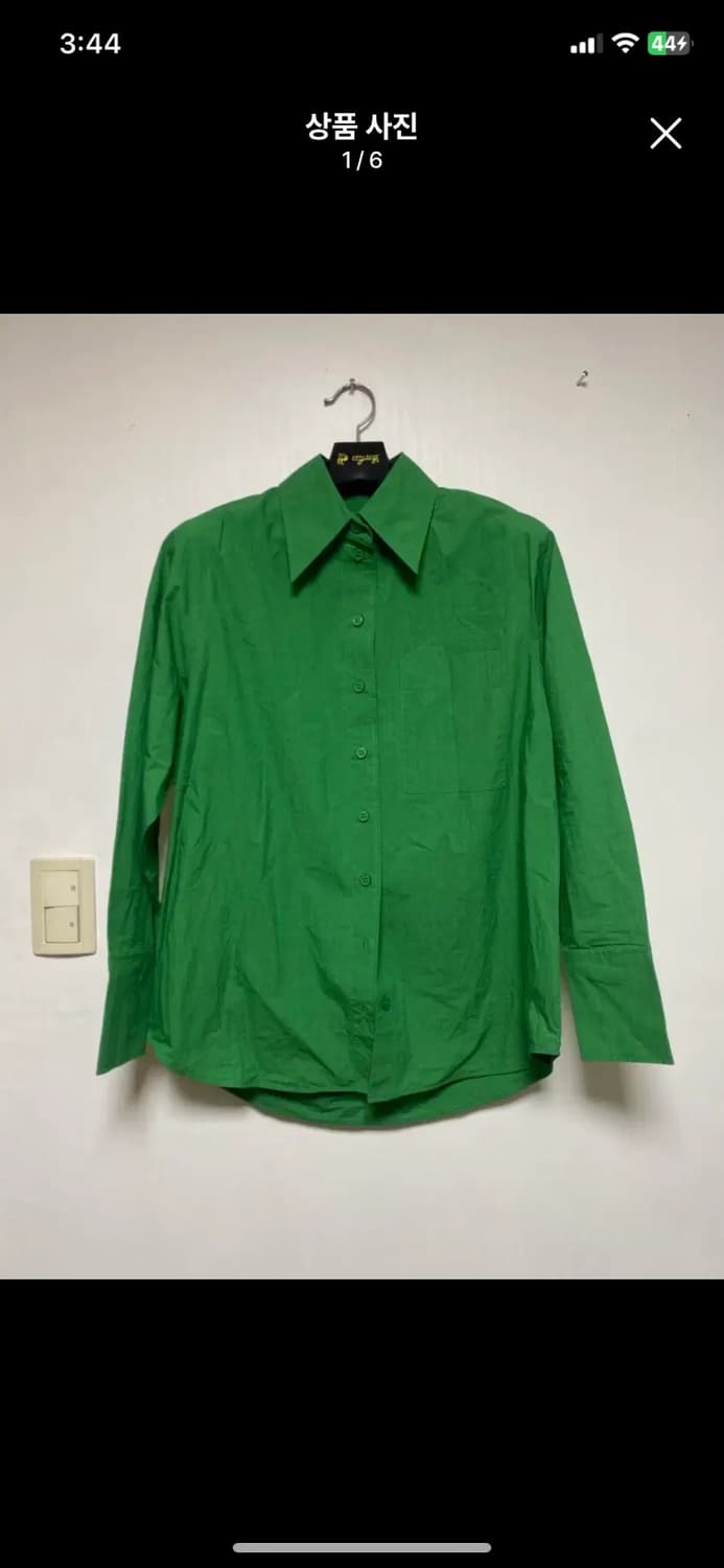 [COS] 여성용 코스 오버사이즈 롱슬리브 셔츠 그린 36사이즈 상품이미지1