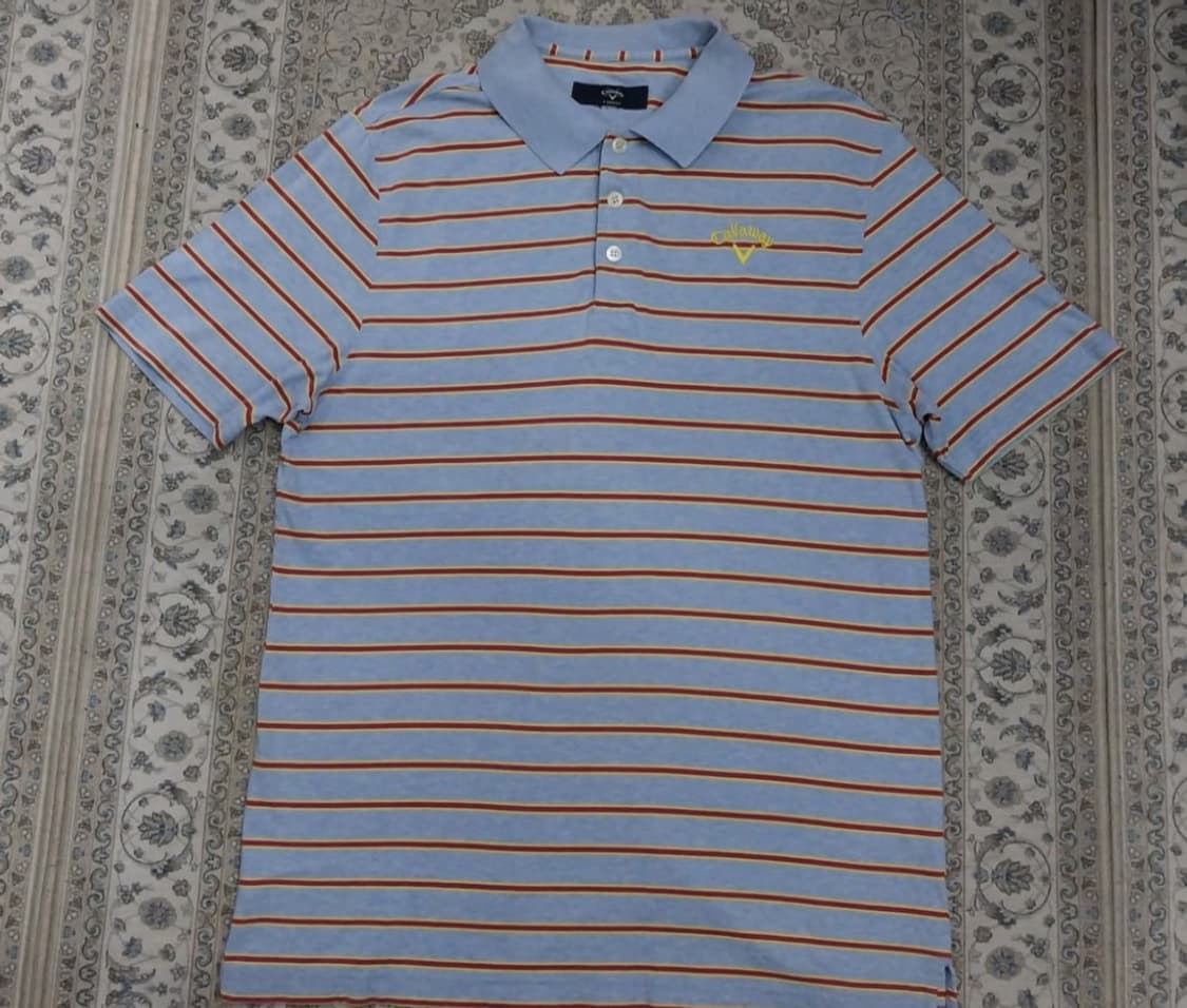 캘러웨이 골프 스트라이프 반팔 카라티셔츠 (100-105) 상품이미지1