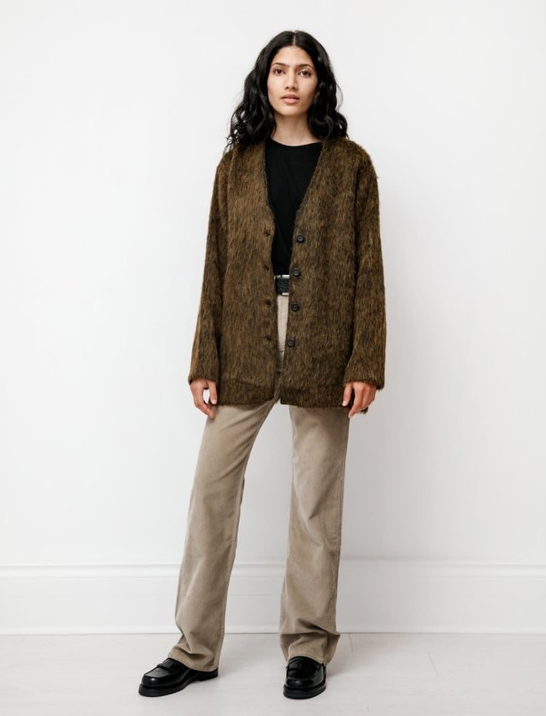 아워레가시 모헤어 가디건 올리브 46 상품이미지2