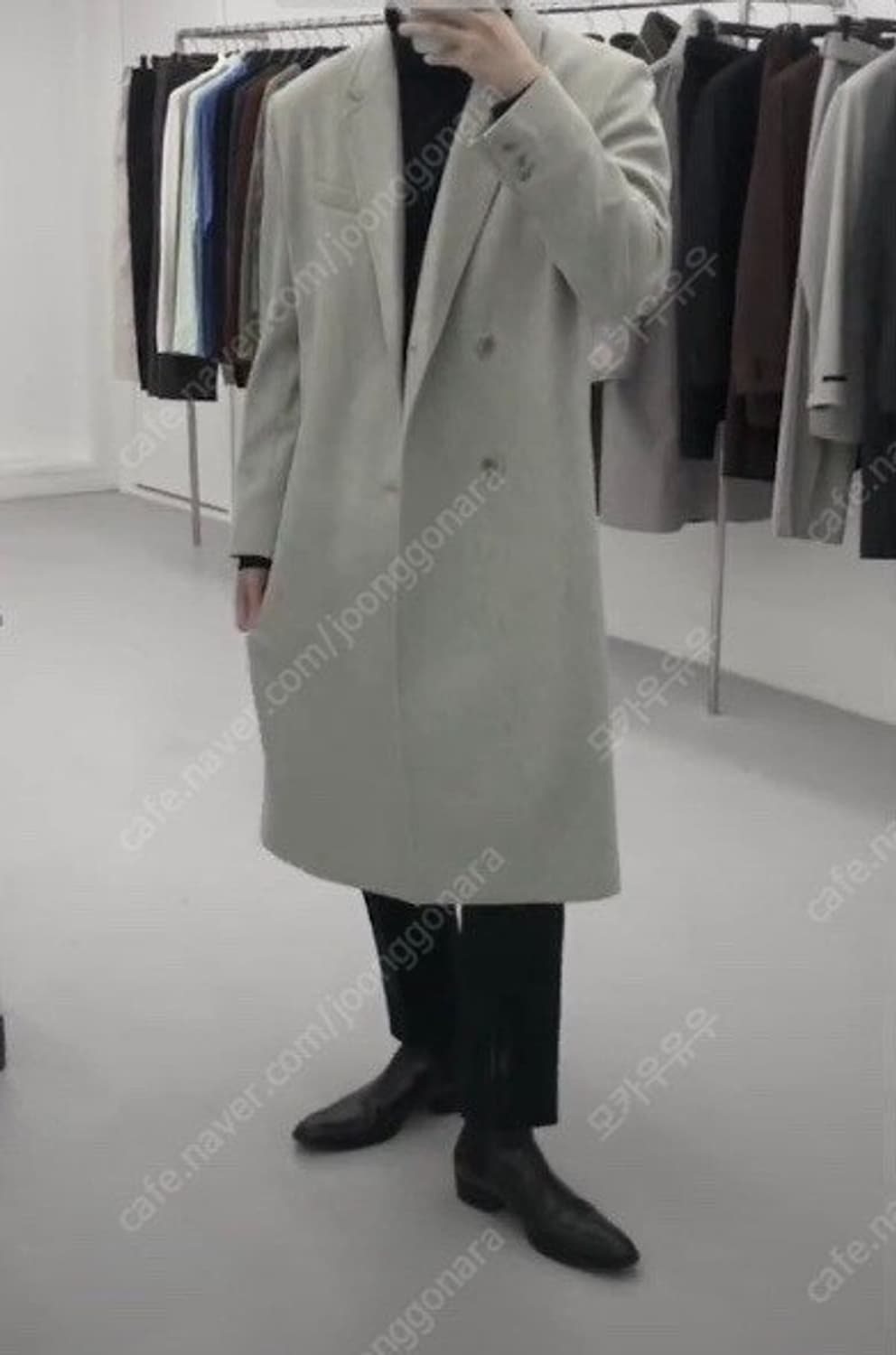 애프터프레이 더블 브레스티드코트 블루 L 상품이미지2