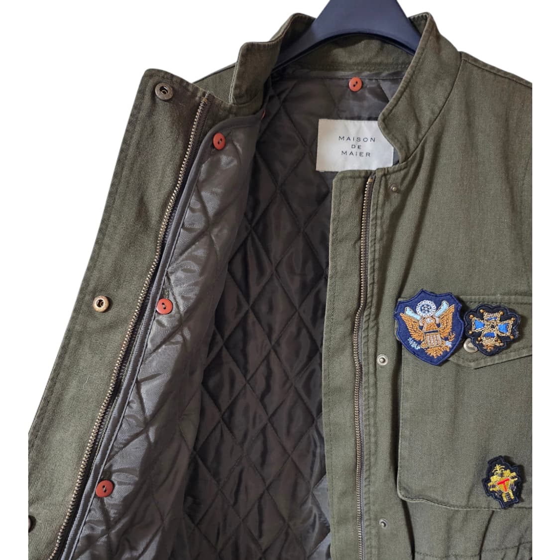 메종드메이어 카키 밀리터리 야상자켓 55 미착용 상품이미지6