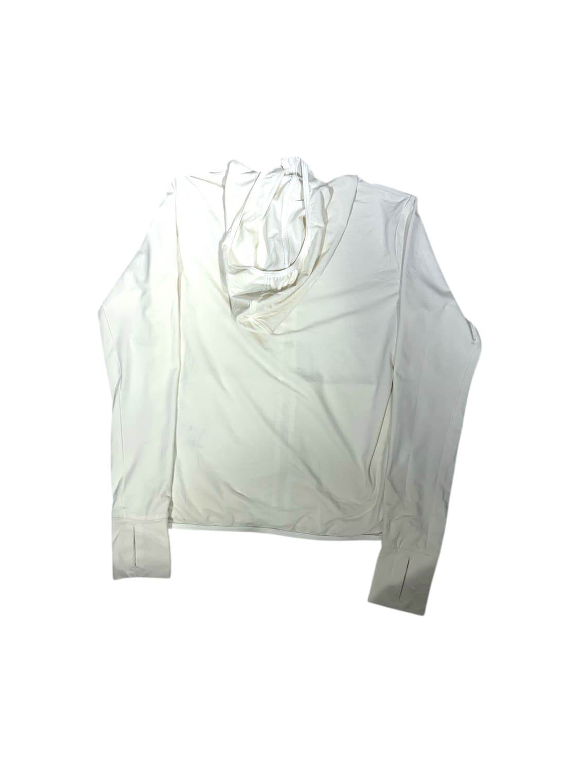 일본 빈티지 화이트 딱붙핏 후드 집업 트랙탑 져지 S 상품이미지6