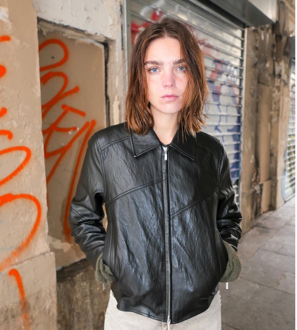 WESKEN 가죽 자켓 OS 상품이미지2