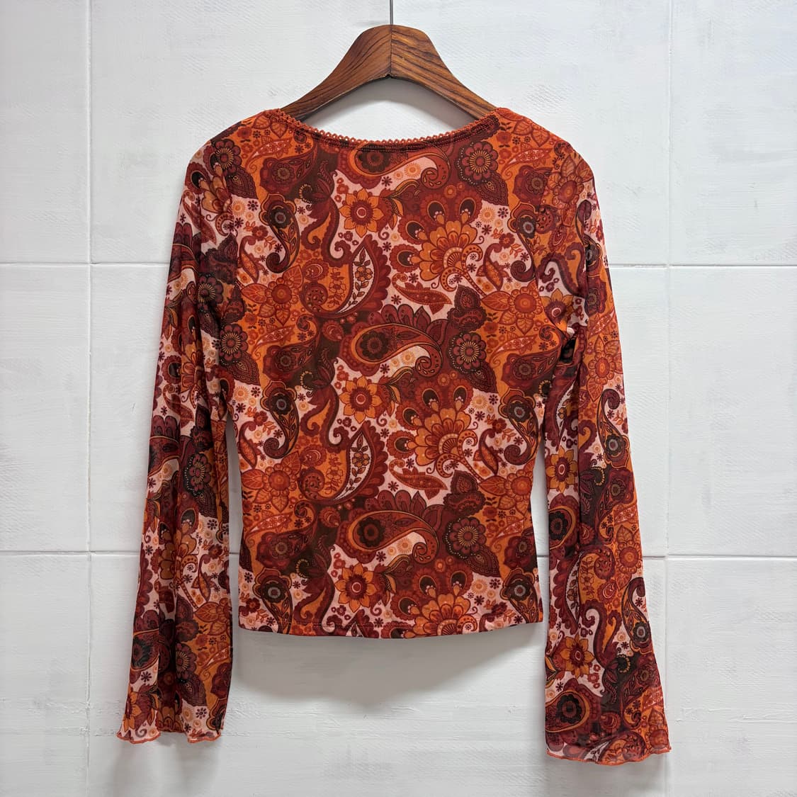 에스닉 히피 플라워 패턴 롱슬리브  상품이미지5