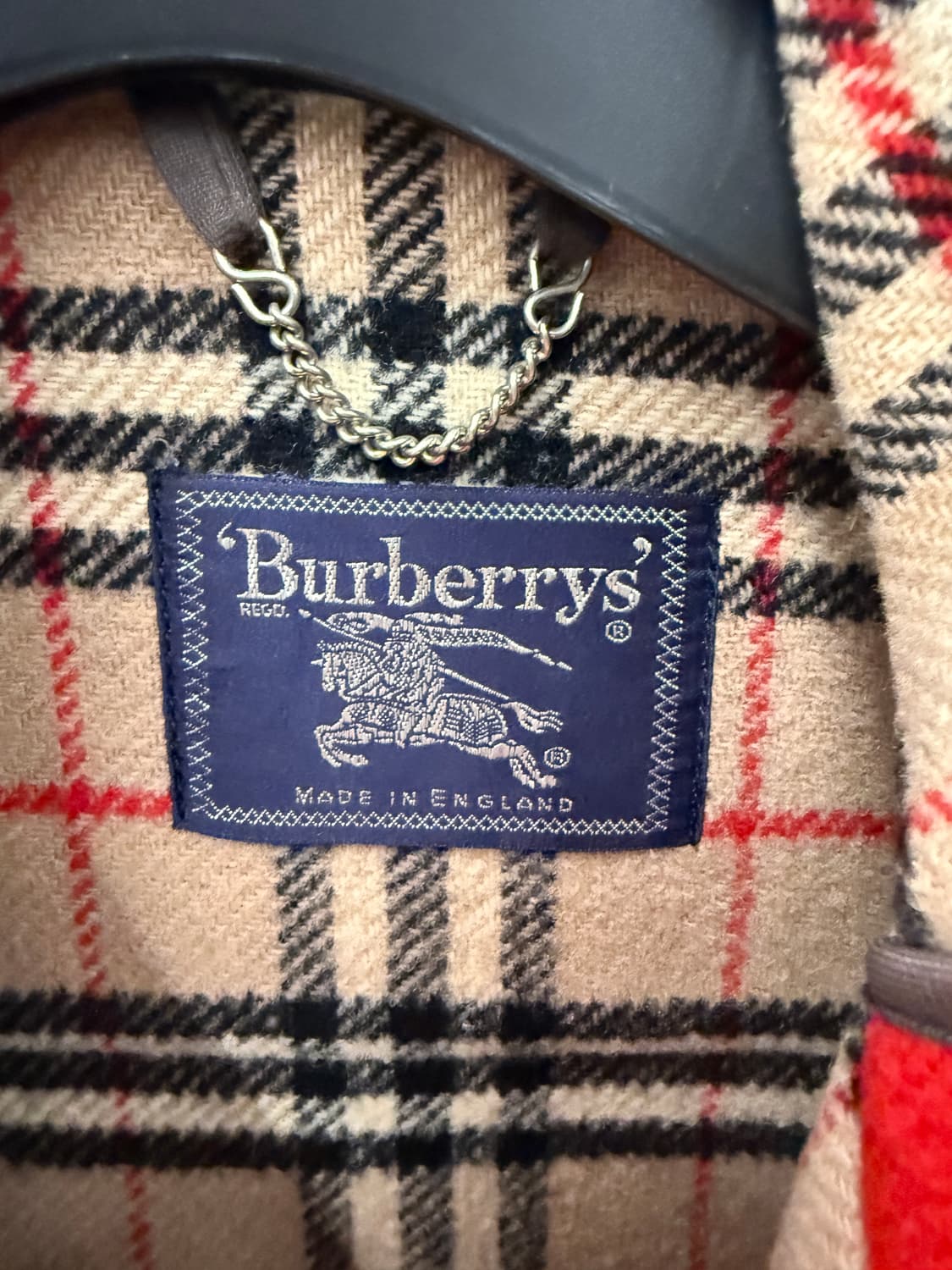 버버리 정품 레드 더플 코트 M  상품이미지4
