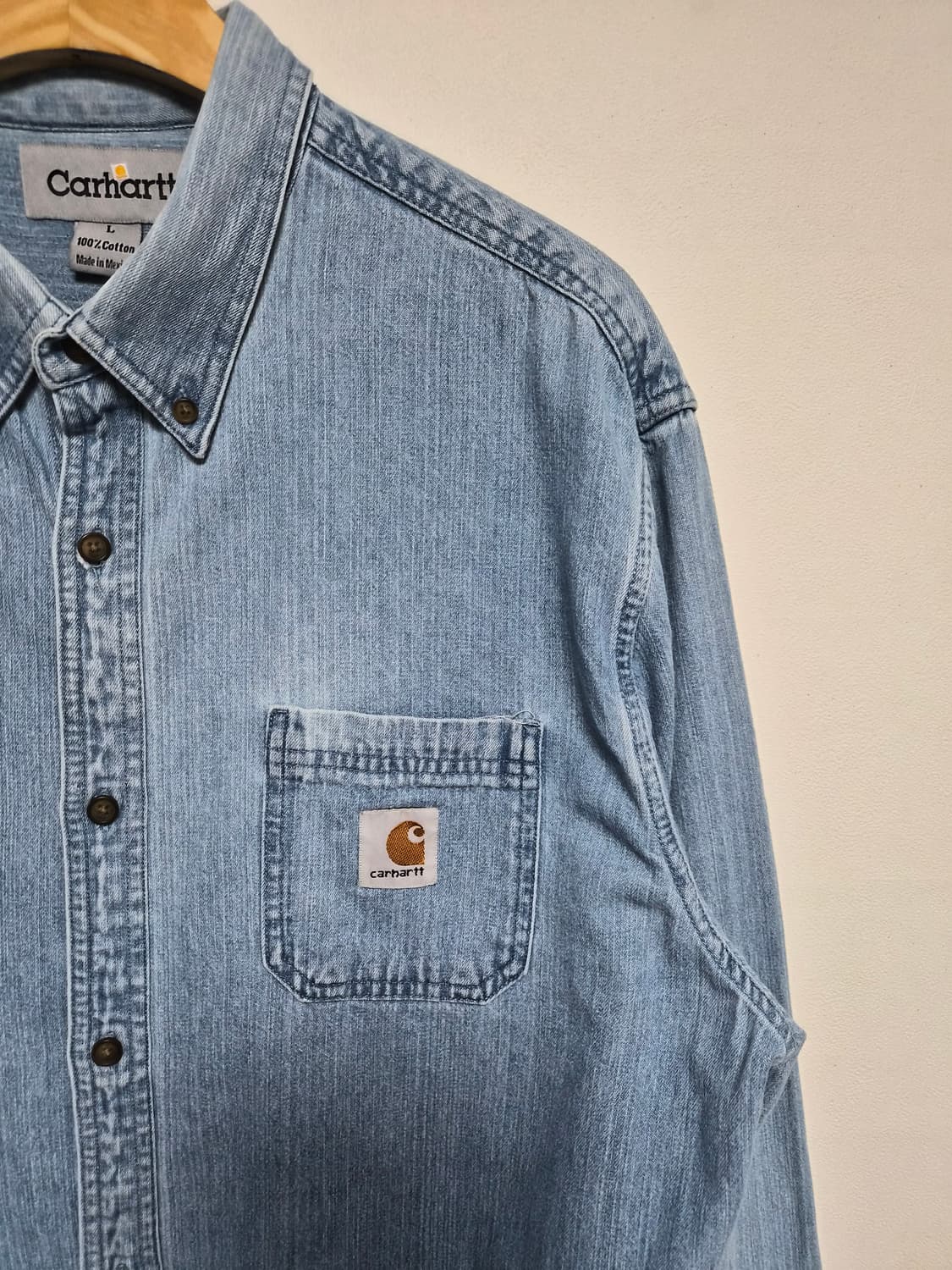 칼하트Carhartt 데님 셔츠 L사이즈 - S271 상품이미지3