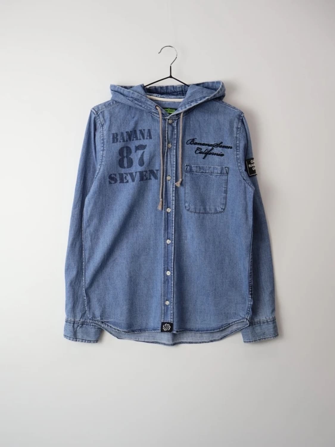 Banana Seven Graphic Denim Hood Shirt 상품이미지5