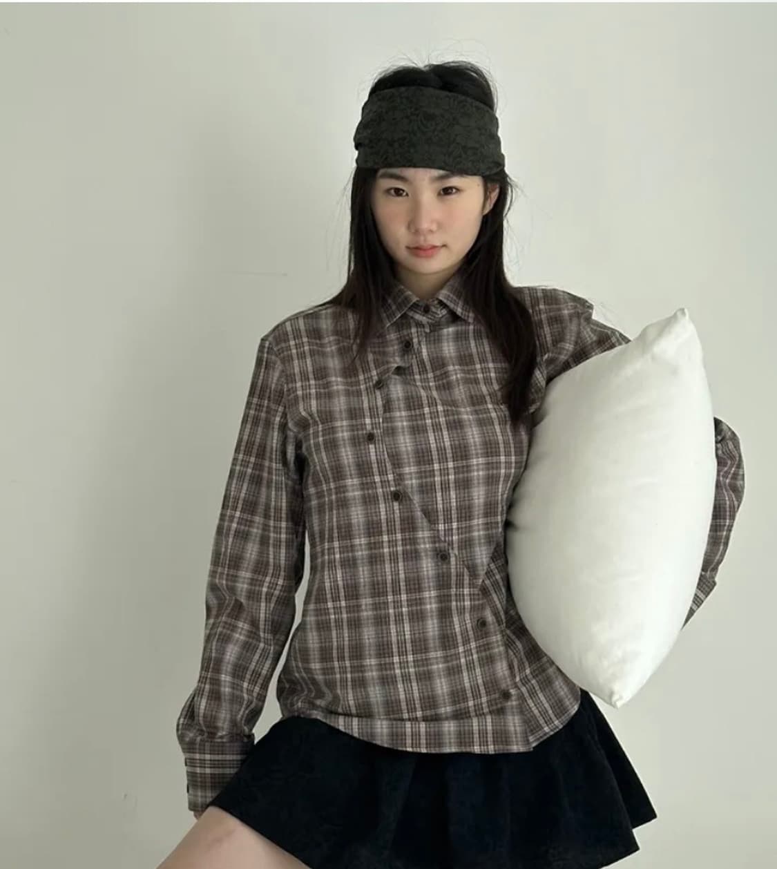 콜로신스 Neucha wave shirt tabac check 상품이미지1