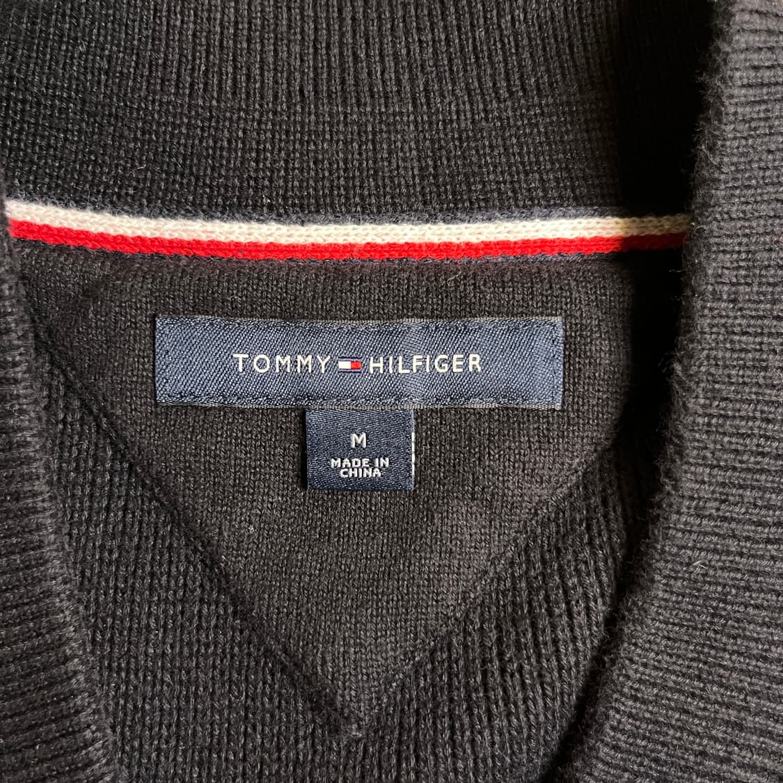 타미힐피거 니트 집업 블랙 상품이미지5