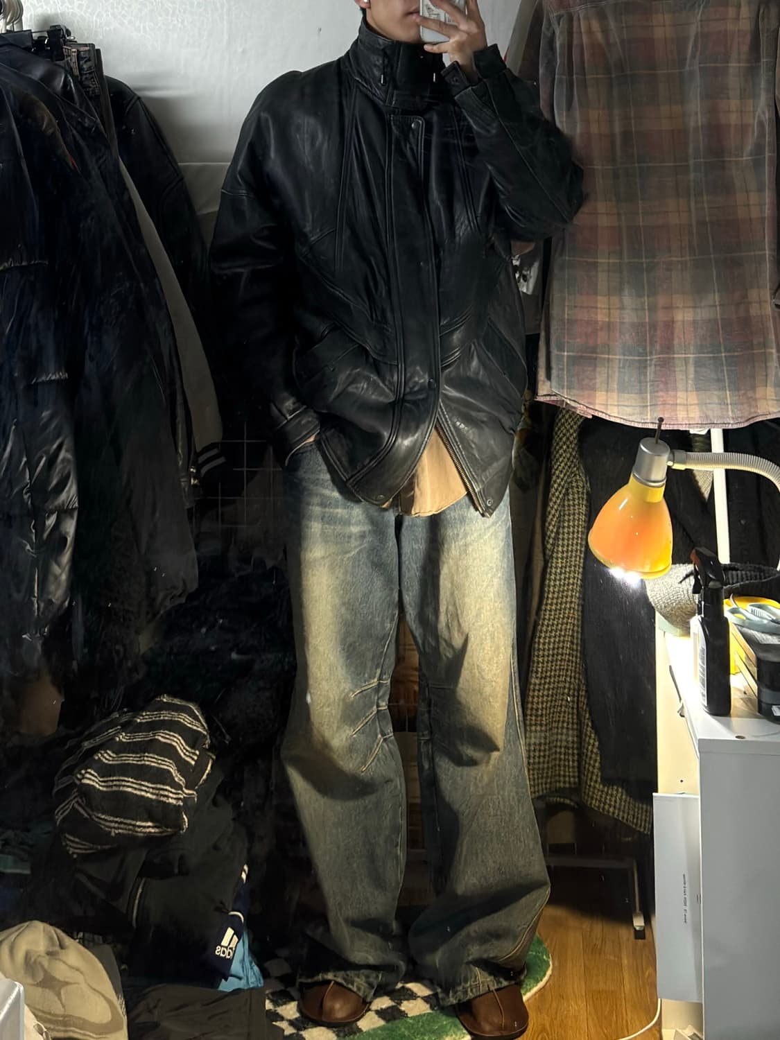 Imperio Del Antilope S.A. 하프 코트 레더 자켓 50 상품이미지1