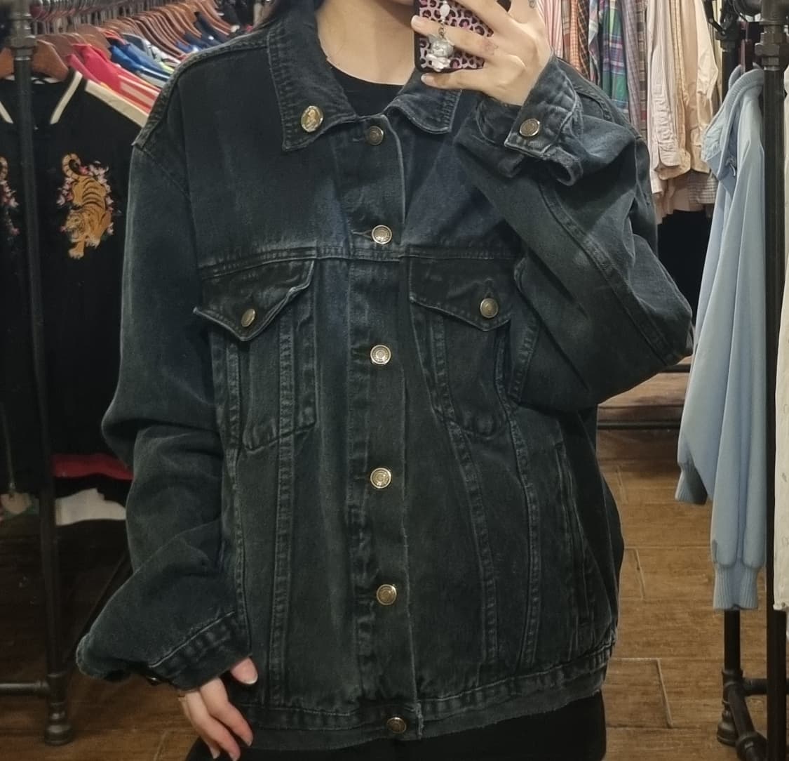 [Hi] vtg 빈티지 데님자켓 블랙 상품이미지3